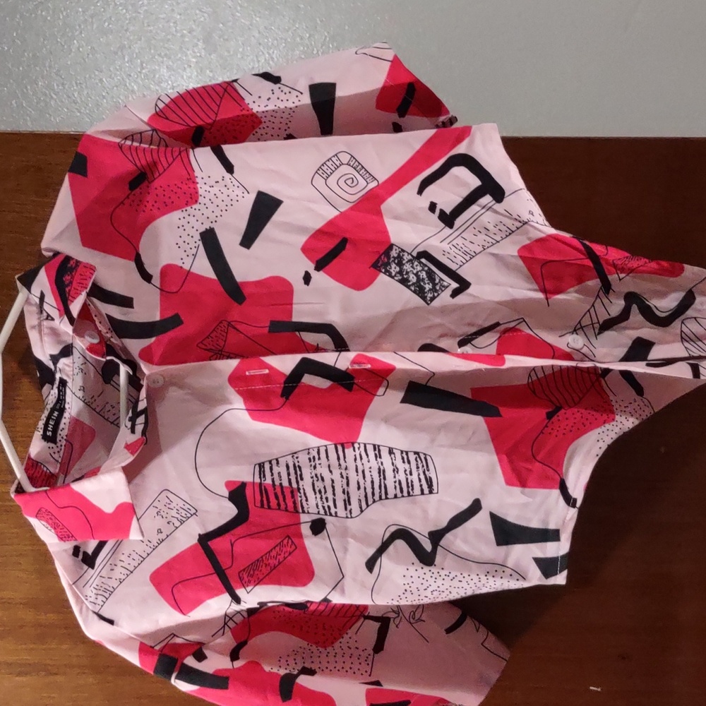 Pink crop top from shein